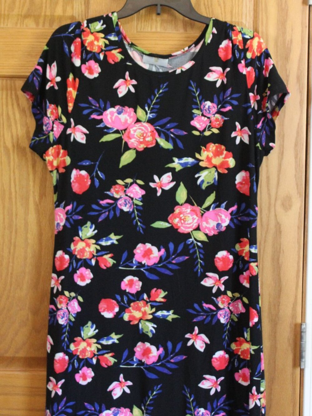 Bobbie Brooks Women's 1X Stretch Floral Dress - Picture 2 of 12